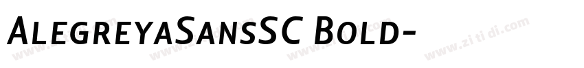 AlegreyaSansSC Bold字体转换